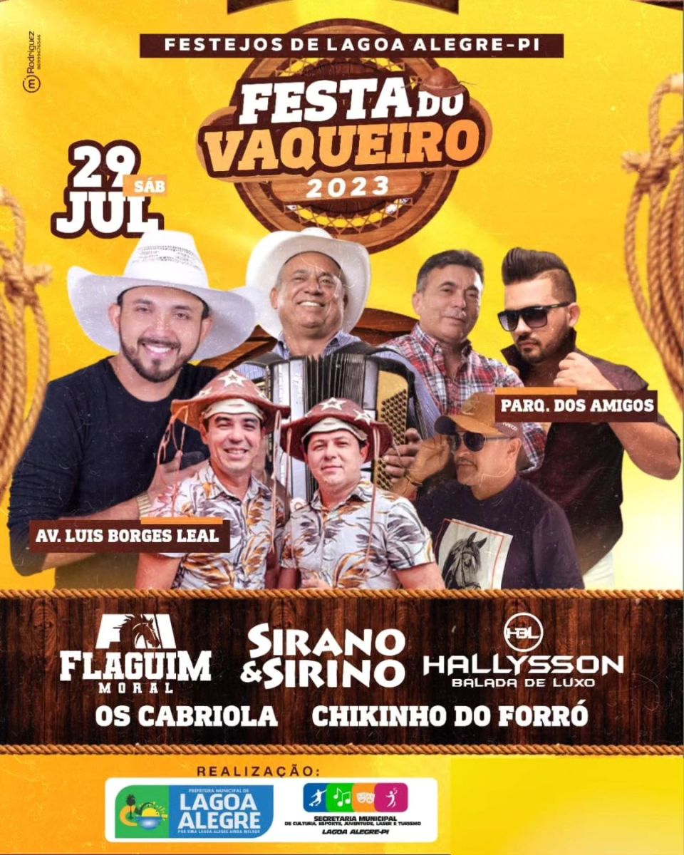 Pôster de promoção da festa. 